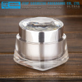 YJ-TA Series 30g 50g diamond acrylic cream jar cosmetic packaging jars